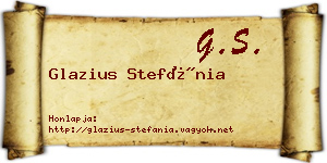 Glazius Stefánia névjegykártya